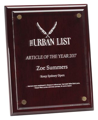 Rosewood Premium Floating Plaque 