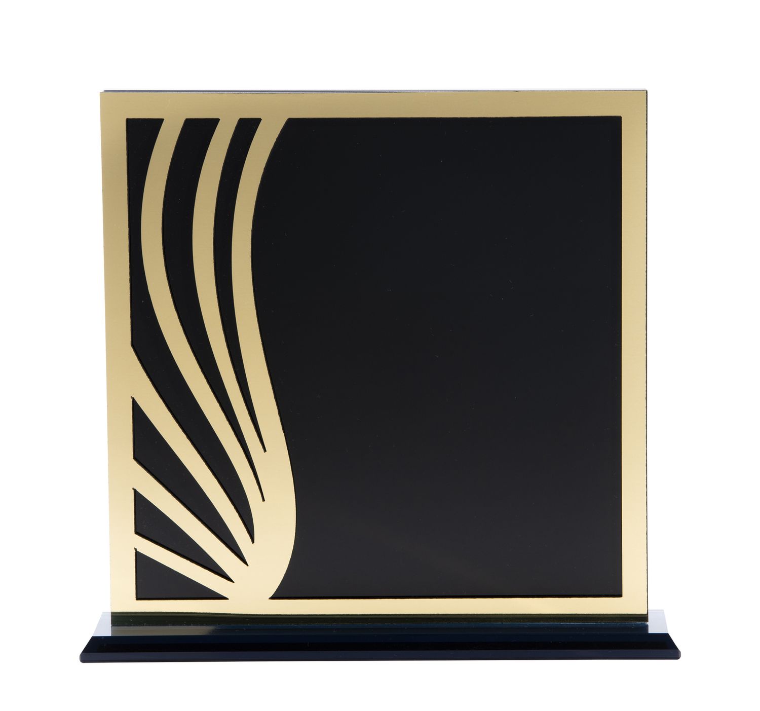 Gold Acrylic Black Glass