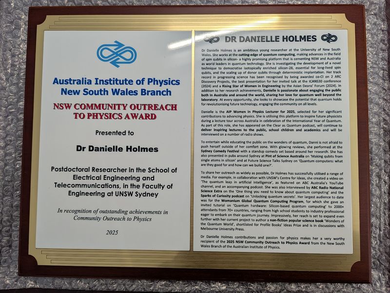 Outreach Plaque gold and sublimation