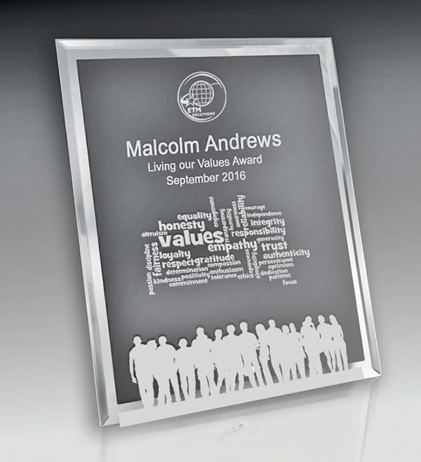 1256-2PORT (Mirror Edged Clear Glass Rectangle Portrait 175mm)