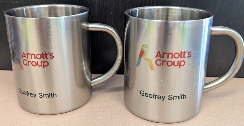 Arnotts SS Mug Double Walled Stainless Steel Mug - 300mL - Silver
