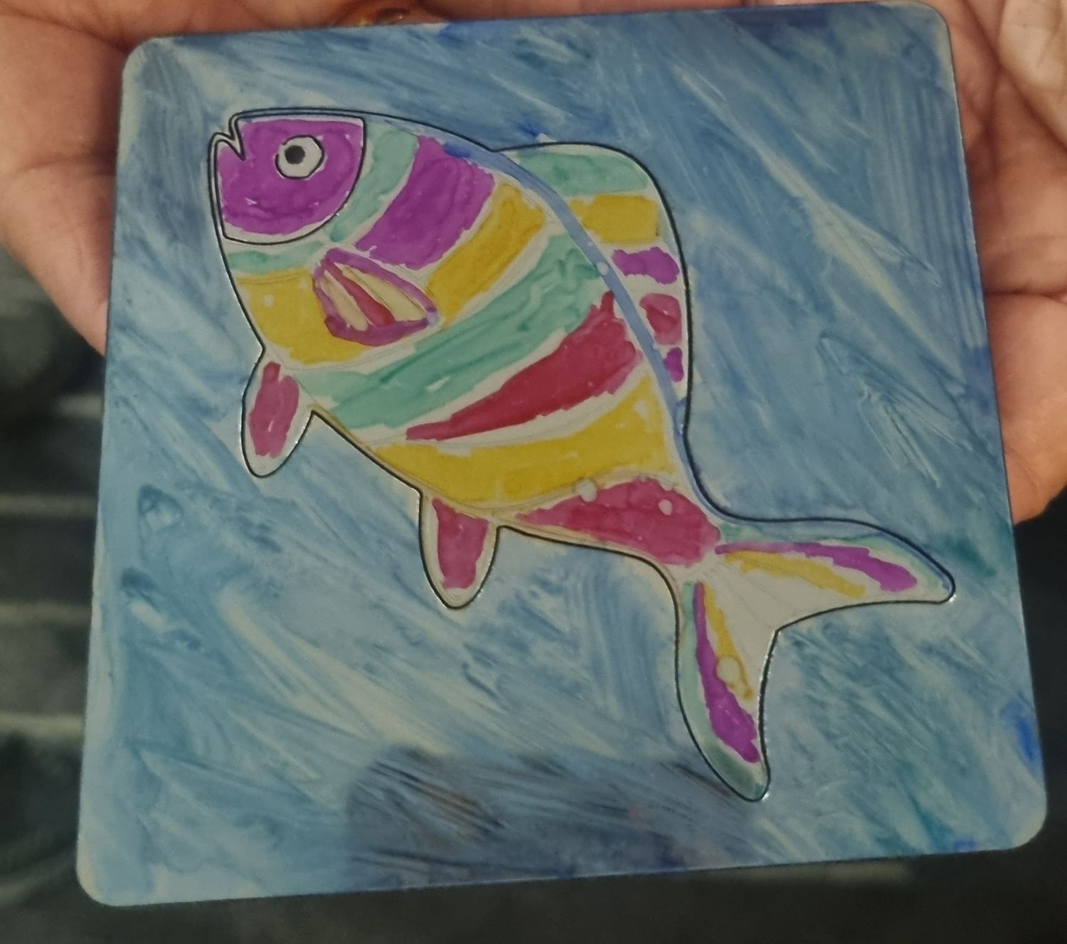 Coaster Rainbow Fish ( Blank)