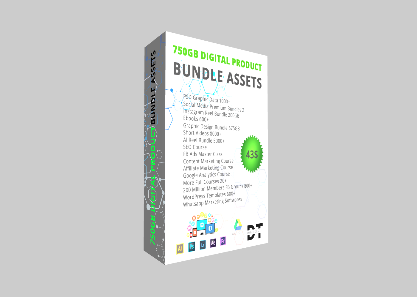 750GB Digital Product Bundle Assets