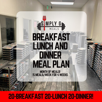 Month Of Meals (60 Meals BREAKFAST, LUNCH AND DINNER)+2 FREE UPGRADES! 