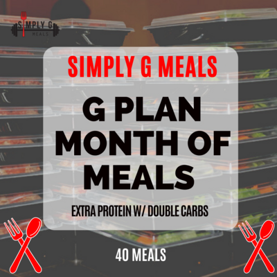G PLAN MONTH OF MEALS (40 Meals) +2 FREE UPGRADES! 