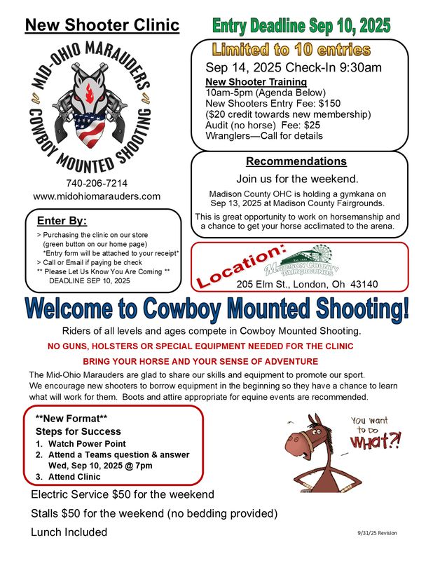 *New Shooter Clinic - Sep 10