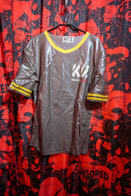 Kinky Zone latex short sleeve top XXL