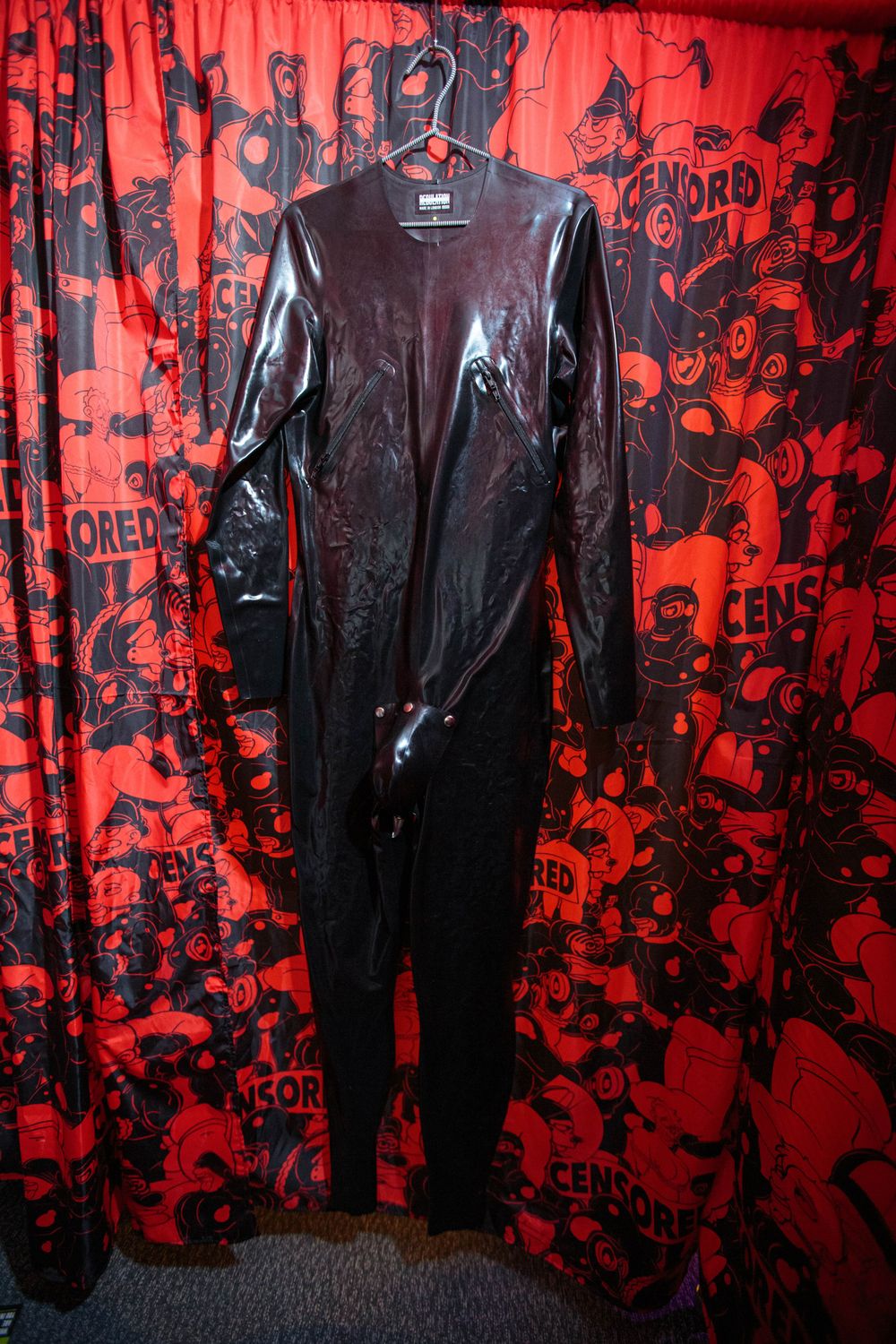 Regulation latex catsuit with codpiece XL