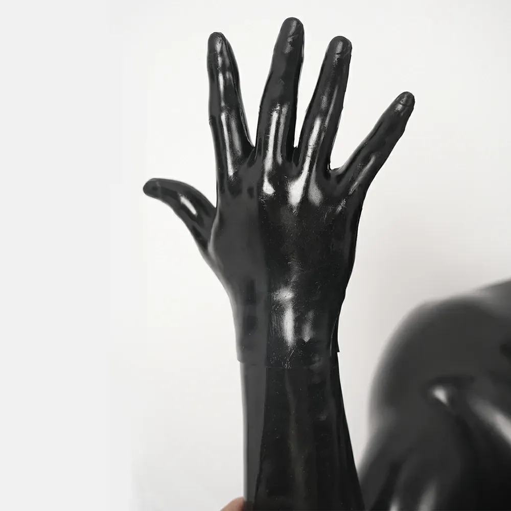 Silicone Black Short Gloves