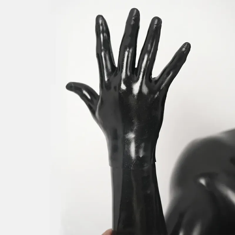 Silicone Black Short Gloves