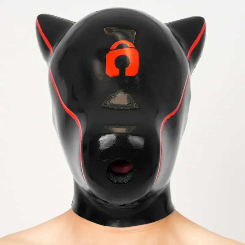 Silicone Locked Slutty Dog Hood