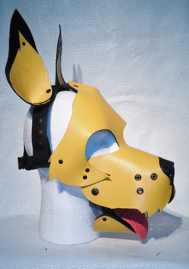 Colored Leather Dog hood