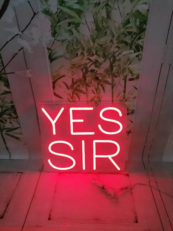 YES SIR neon sign
