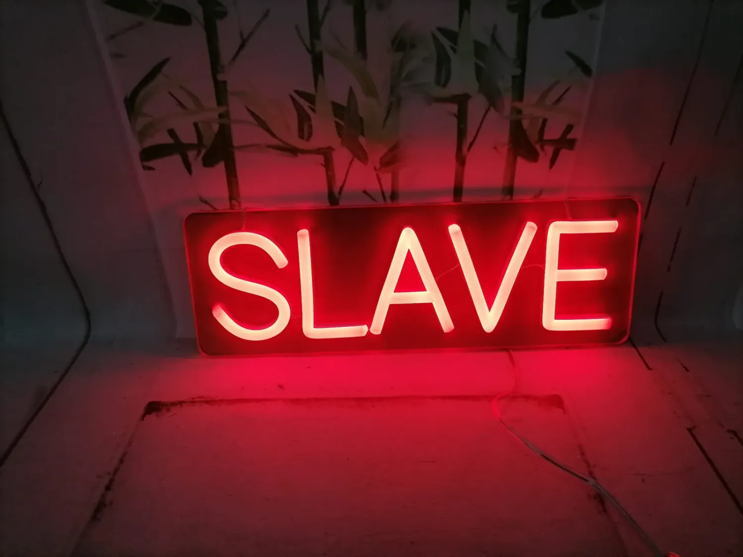 SLAVE neon sign