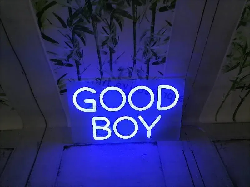 GOOD BOY neon sign