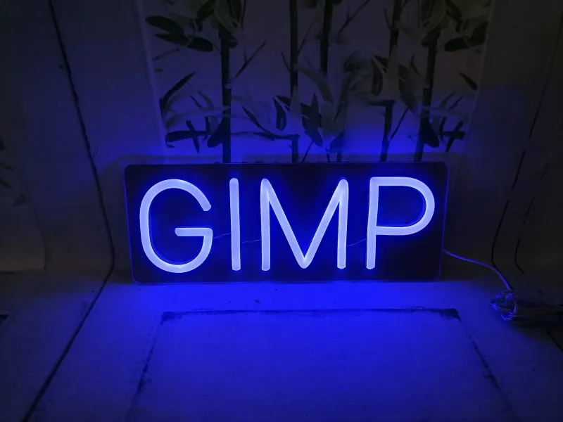 GIMP neon sign
