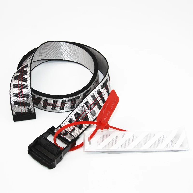 Off-White Classical Industrial Belt &#39;White/Black&#39;