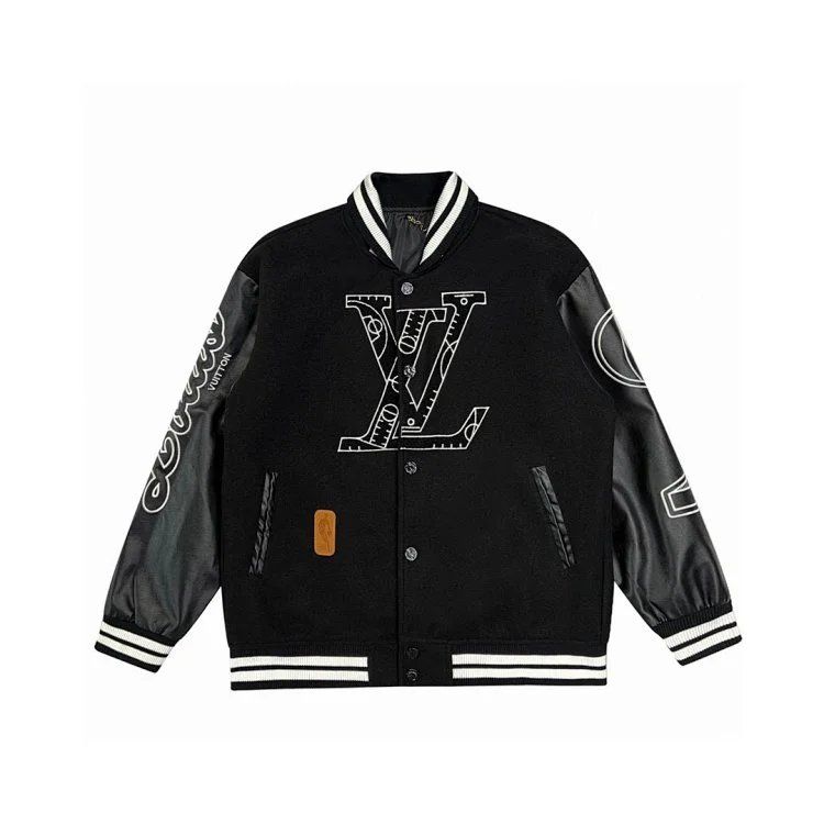 Louis Vuitton Varsity Jacket In Black &amp; White