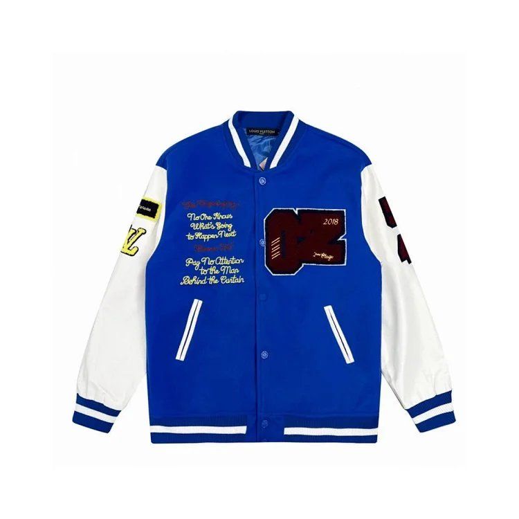 Louis Vuitton Varsity Jacket In Blue &amp; White