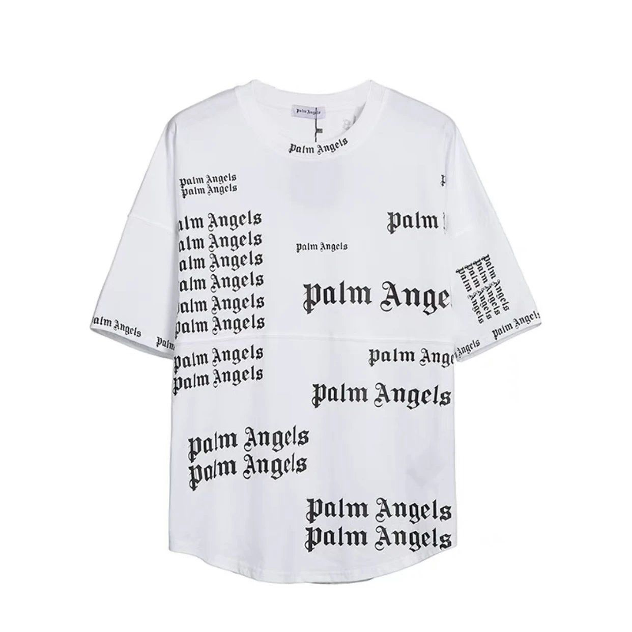 Palm Angels White All Letter T-shirt