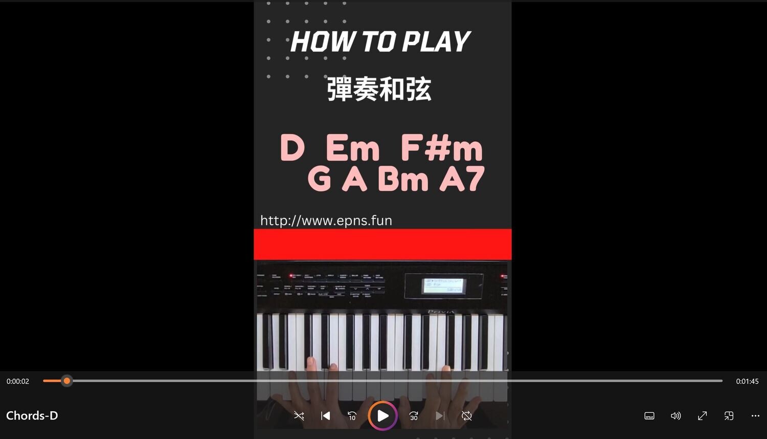 D Em F#m G A Bm A7 Chords (Free)