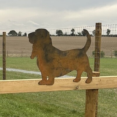 Carved Steel Sausage Dog - Small