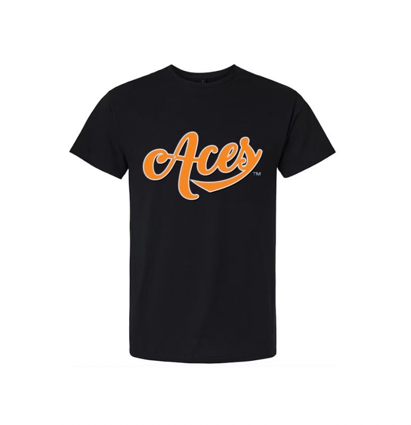 Aces Orange Logo T Shirt