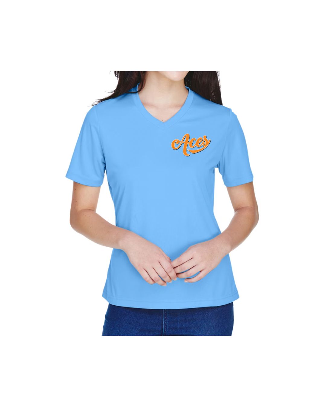 Women V Neck Dri Fit