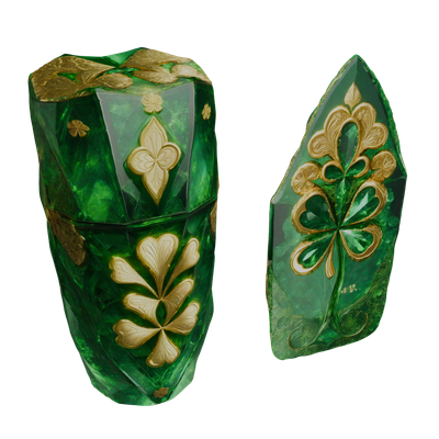 Lucky Emerald Charms - SET of 2 Big Assets