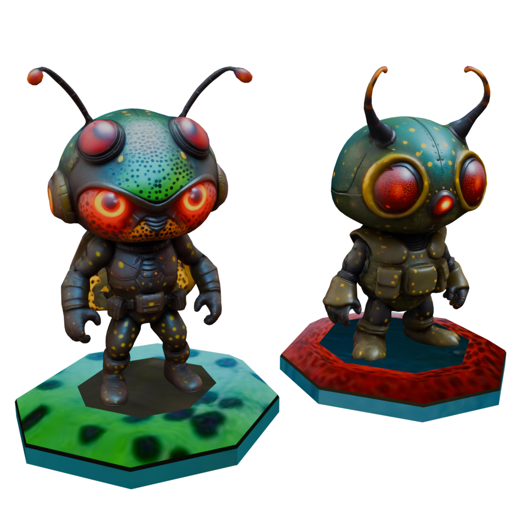 Bug Warriors Set - SET of 2 Map Assets