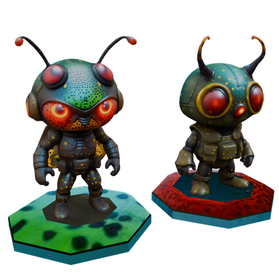 Bug Warriors Set - SET of 2 Map Assets