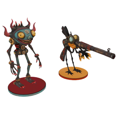 Funny Gun Mechs Set - SET of 2 Map Assets
