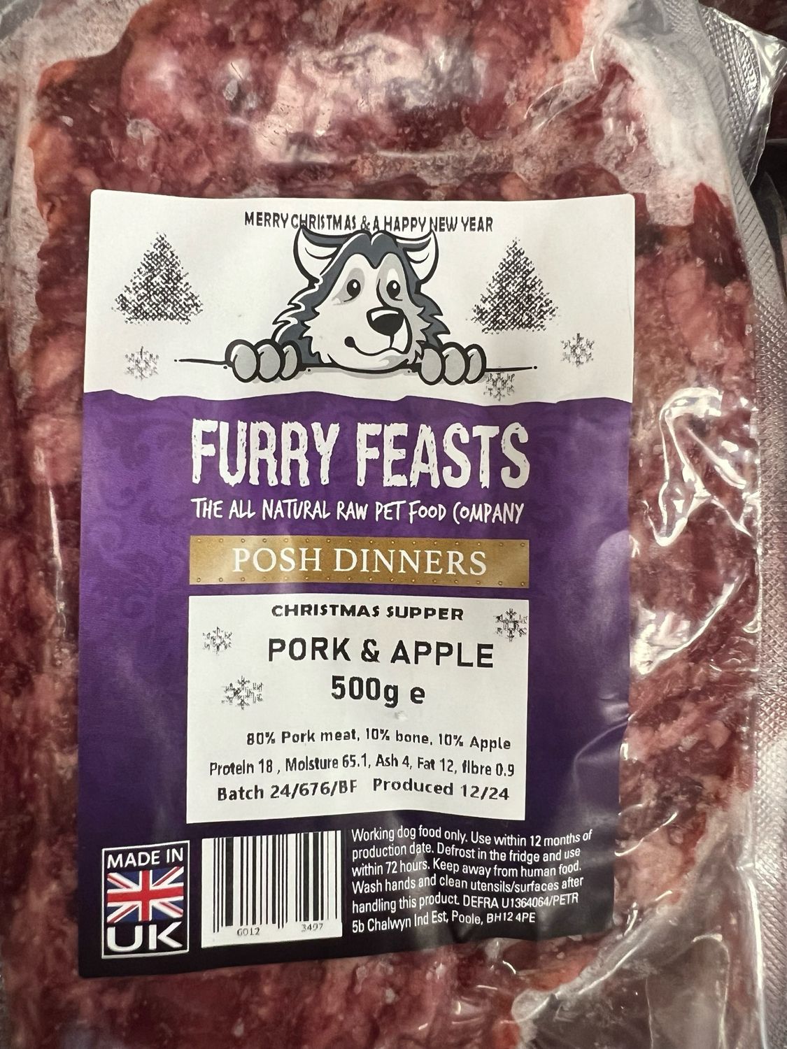 Pork & Apple 500g
