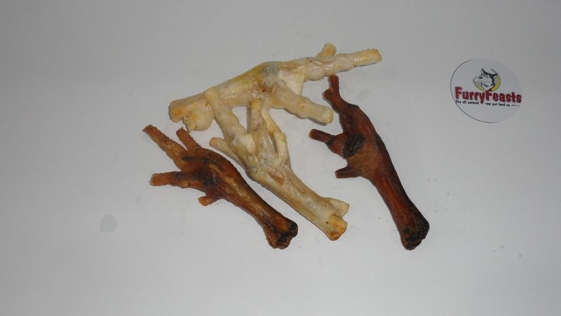 Furry feasts air dried chicken feet x3