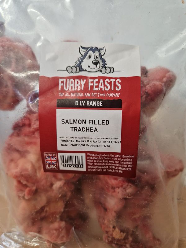 Salmon Filled Beef Trachea