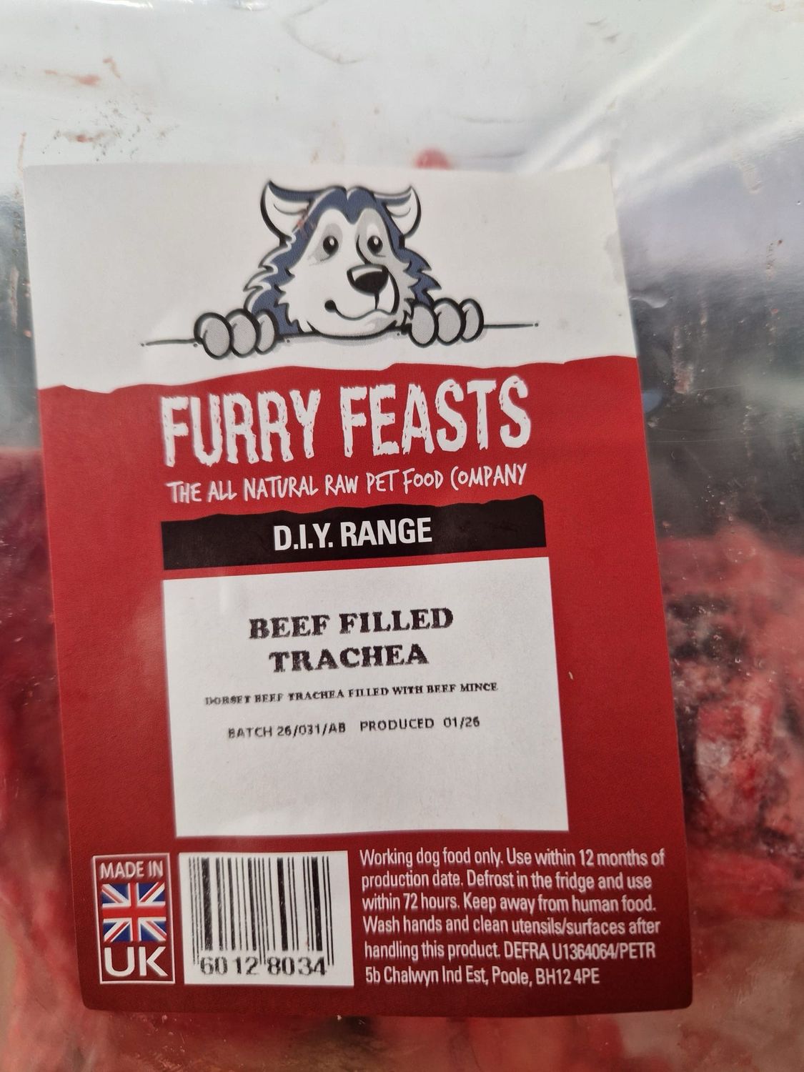 Boneless Beef Mince Filled Beef Trachea