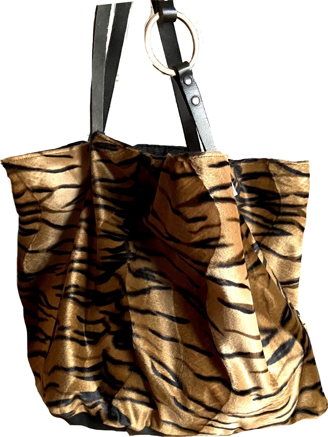 TEKOA 665 borsa donna in eco-pelliccia tigrata