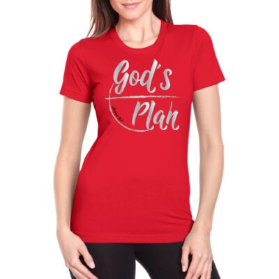 God&#39;s Plan-Metallic Silver Unisex