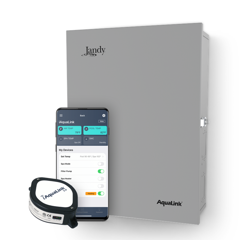 Jandy AquaLink RS PS6 Pool and Spa Kit with PureLink Sub-Panel, PLC1400 and iAquaLink Make Smart Pool Control Simple
