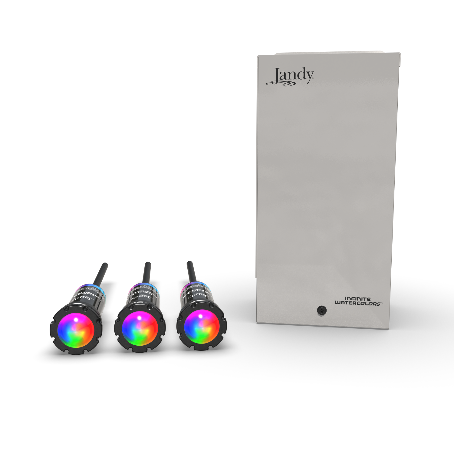 Jandy Infinite WaterColors, 3-LED Lights Kit, 15W 100&#39; Nicheless, 300W Light Controller