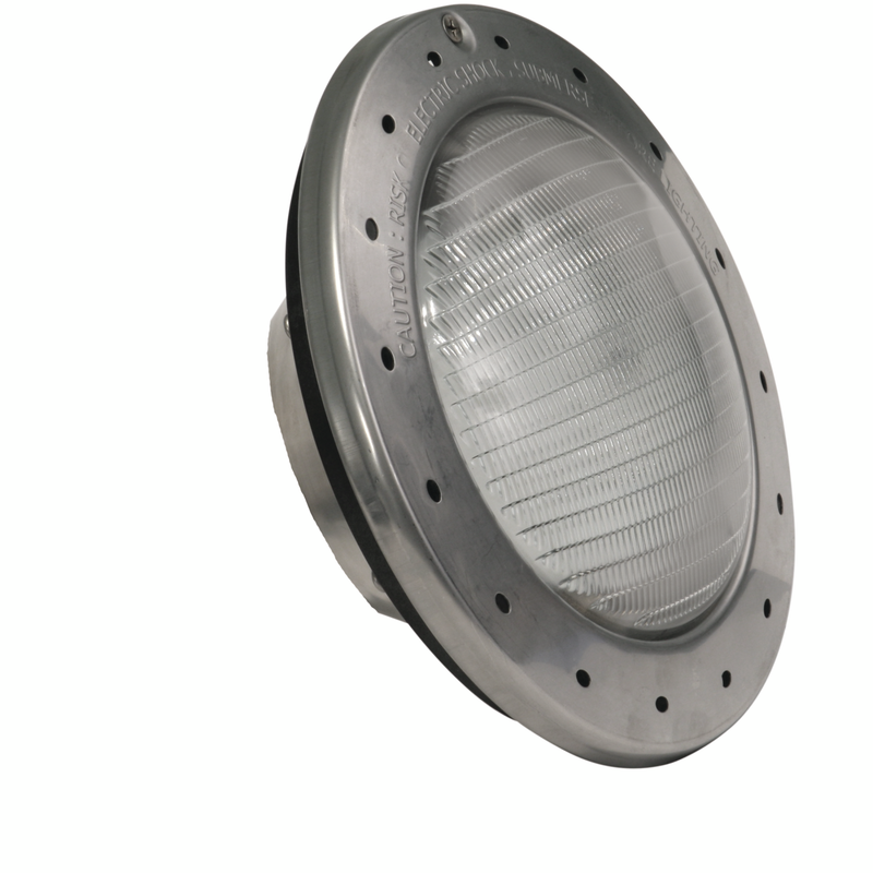LARGE DAYLIGHT WHITE LED LIGHT, 120V, 65W, STAINLESS STEEL RING, 100 FT CORD