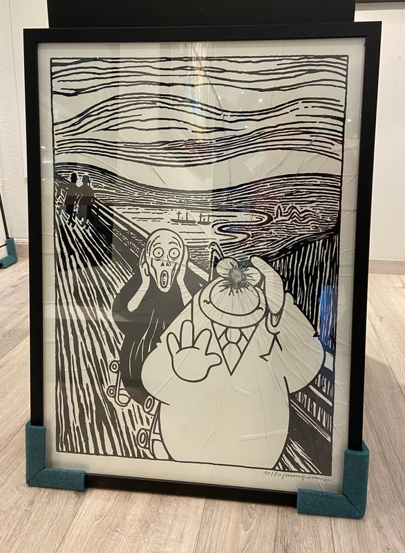 Vitre cassée Munch