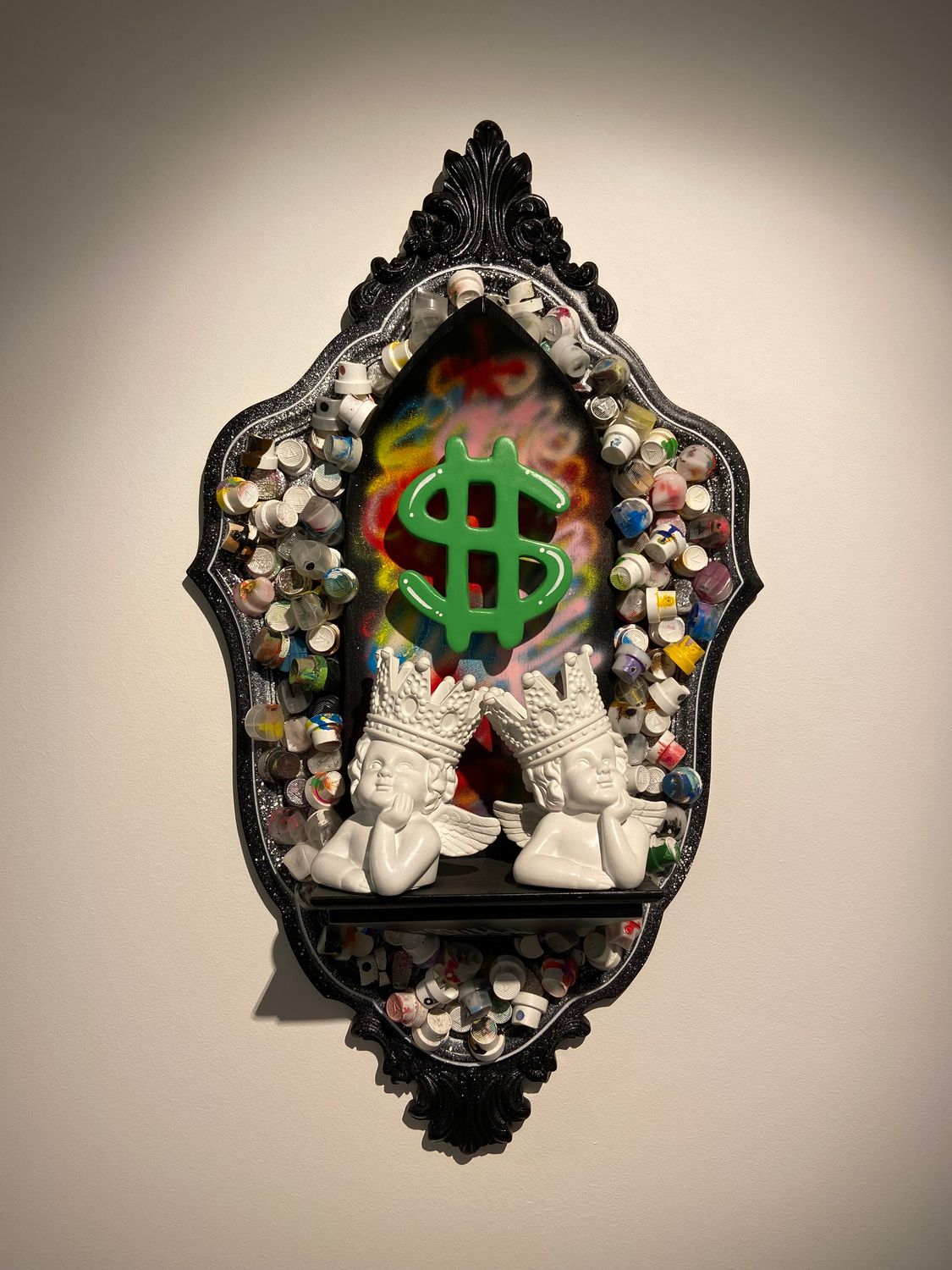 SAWY, Dollar $, oeuvre originale, 65 cm.