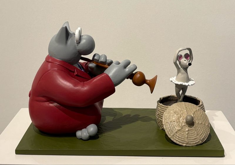 Geluck, Le Chat, Sculpture, résine, Quel Charmeur, 20 cm, 100 ex.