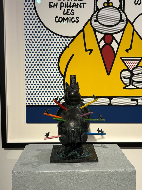 Geluck, Le Chat, Sculpture, bronze, Martyr, 50 ex, 23 cm.