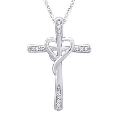 10K 0.05-0.07CT D-PENDANT LDS RDS WITH CHAIN