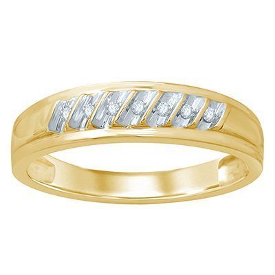 10K 0.06-0.07CT D-BAND RING MEN'S RDS