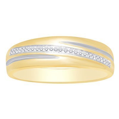 10K 0.06-0.07CT D-RING BAND MENS RDS