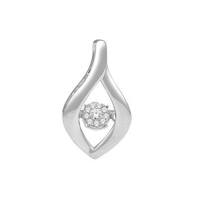 10K 0.06CT D-PENDANT WITH CHAIN LDS RDS SPARKLING STAR