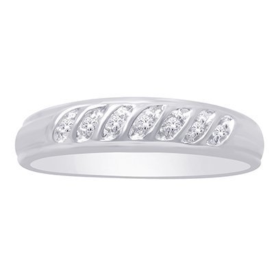 10K 0.07-0.09CT D-RING BAND MEN'S RDS
